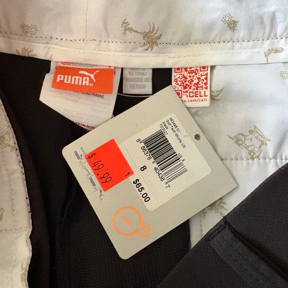 Puma Golf Shorts‎ Tech Pockets Performance Athletic Black Mens Size - Picture 2 of 9
